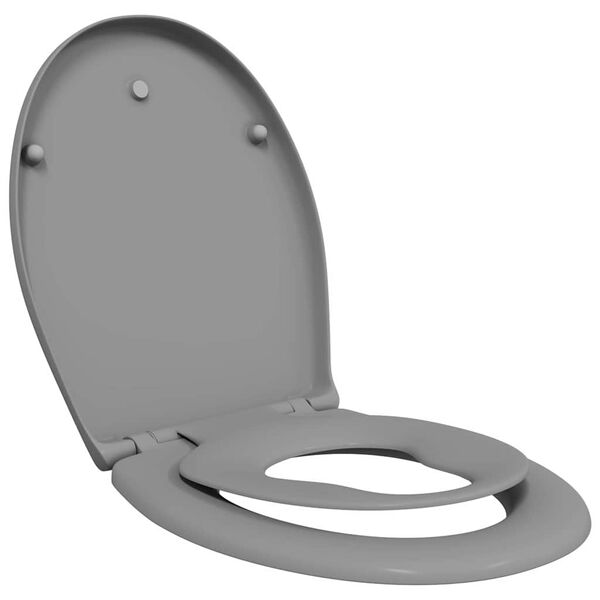 vidaXL Toilet s&aelig;de Gr&aring; 44,5 x 37,3 x 4,3 cm Duroplast