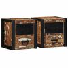 vidaXL sengeskabe 2 stk 40x35x40 cm massivt genbrugstr&aelig; flerfarvet