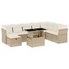 vidaXL sofas&aelig;t til haven 9 dele med hynder polyrattan beige