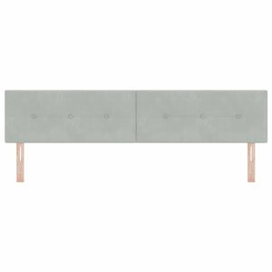 vidaXL Hovedg&aelig;rde med hovedg&aelig;rde Lysegr&aring; 200 cm Faux l&aelig;der