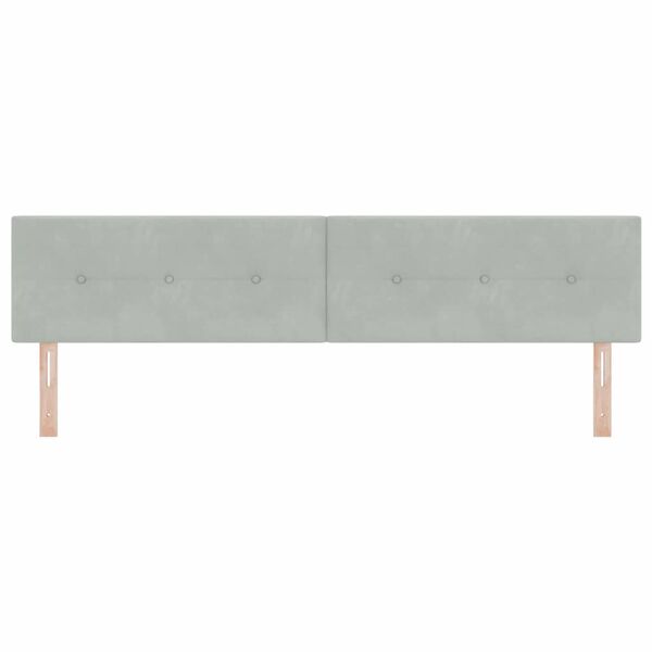 vidaXL Hovedg&aelig;rde med hovedg&aelig;rde Lysegr&aring; 200 cm Faux l&aelig;der