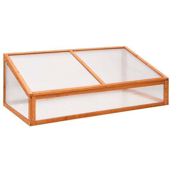 vidaXL drivhus 110x58,5x39 cm grantræ orange