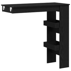 vidaXL V&aelig;g barbord 102 x 45 x 103,5 cm Konstrueret tr&aelig; Sort eg