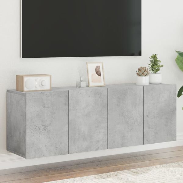 vidaXL væghængte tv-borde 2 stk. 60x30x41 cm betongrå