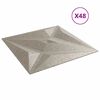 vidaXL vægpaneler 48 stk. 50x50 cm 12 m² XPS stjerne beton