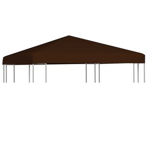 vidaXL pavillontopd&aelig;kke 310 g/m&sup2; 3 x 3 m brun