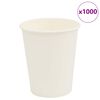 vidaXL kaffekopper af papir 1000 stk 8oz 200ml hvid