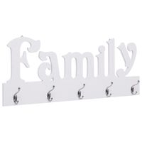 vidaXL vægophængt knagerække FAMILY 74 x 29,5 cm