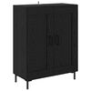 vidaXL Highboard med skuffe Sort eg 69,5 x 34 x 180 cm Konstrueret tr&aelig;