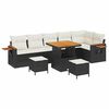 vidaXL Havesofa S&aelig;t 11 stk. 9-Antal s&aelig;der Sort og Cream polyrattan