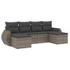 vidaXL sofas&aelig;t til haven 6 dele med hynder polyrattan gr&aring;