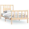 vidaXL sengeramme med sengegavl 100x200 cm massivt fyrretr&aelig;
