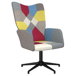vidaXL l&aelig;nestol stof patchwork