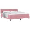 vidaXL Box spring seng med hovedg&aelig;rde Lyser&oslash;d 200 x 180 cm Fl&oslash;jl