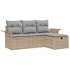 vidaXL Havesofa S&aelig;t 4 stk. Poly rattan
