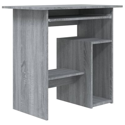 vidaXL skrivebord 80x45x74 cm konstrueret træ grå sonoma-eg