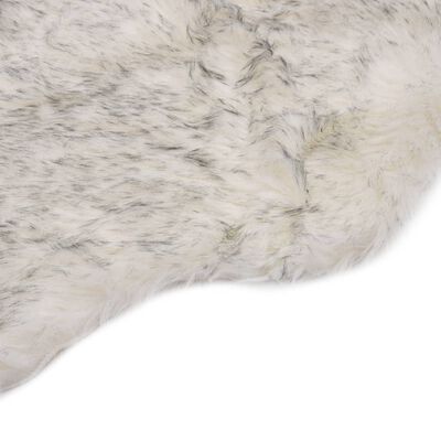 vidaXL tæppe 60 x 90 cm kunstigt fåreskind melange-grå