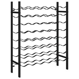 vidaXL vinreol til 48 flasker metal sort