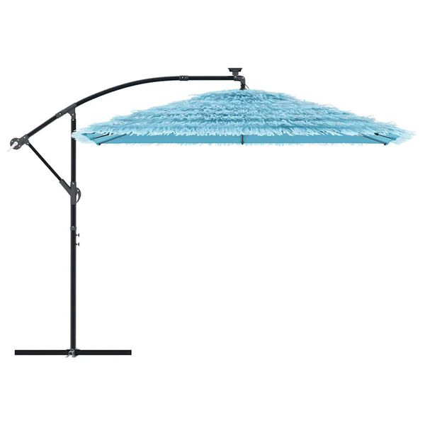vidaXL haveparasol med st&aring;lstang 290x290x238 cm bl&aring;