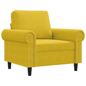 vidaXL l&aelig;nestol 60 cm velour gul