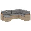 vidaXL sofas&aelig;t til haven 7 dele med hynder polyrattan beige