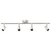 vidaXL Loftsspot med spotlights Nikkel 70 x 9 x 12,5 cm St&aring;l