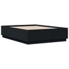 vidaXL sengestel 135x190 cm konstrueret træ sort