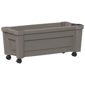 vidaXL Calypso plante med hjul Gr&aring; 79 x 35 x 33 cm PP