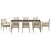 vidaXL Have Spisebordss&aelig;t 9 pcs Beige polyrattan