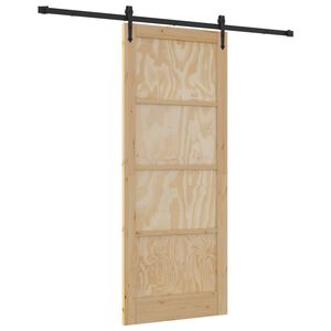 vidaXL Skyded&oslash;r ORKDAL 86 x 211 cm Massivt fyrretr&aelig; Naturfarvet