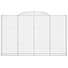 vidaXL buede gabionkurve 5 stk. 300x30x180/200 cm galvaniseret jern