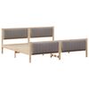 vidaXL Sengestel Brun og taupe 200 x 200 cm Massivt fyrretr&aelig;