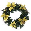 vidaXL julekrans med LED-lys 60 cm PVC gr&oslash;n