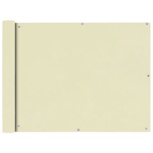 vidaXL balkonafsk&aelig;rmning Oxford-stof 90x400 cm cremefarvet