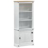vidaXL Highboard Hvid 74 x 38 x 170 cm Massiv fyrretr&aelig;