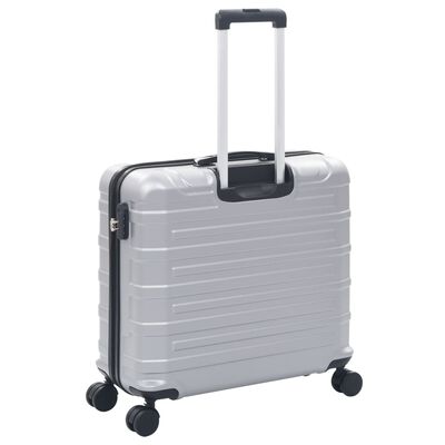 vidaXL kuffertsæt i 2 dele hardcase ABS sølvfarvet