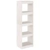 vidaXL bogreol/rumdeler 40x30x135,5 cm massivt fyrretr&aelig; hvid