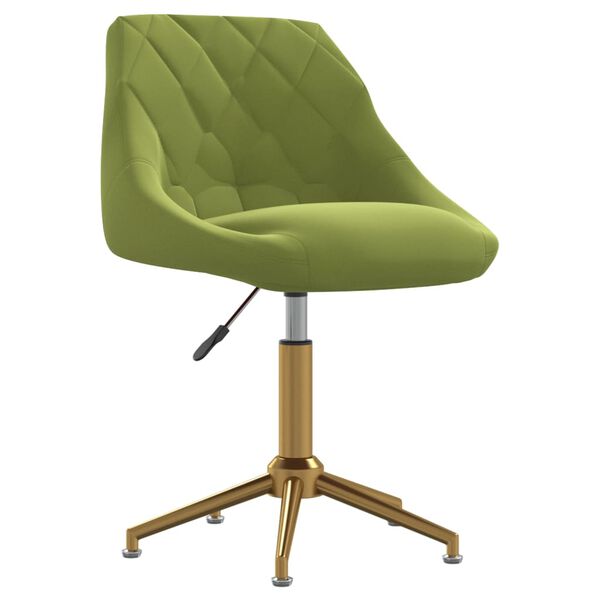 vidaXL drejelig spisebordsstol fl&oslash;jl lysegr&oslash;n