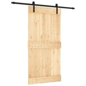 vidaXL Skyded&oslash;r 100 x 210 cm Massivt Fyrretr&aelig; (Ubehandlet)