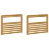 vidaXL Arml&aelig;nsmodul 2 pcs Hvid 79 x 6 x 61 cm Massivt Akacietr&aelig;