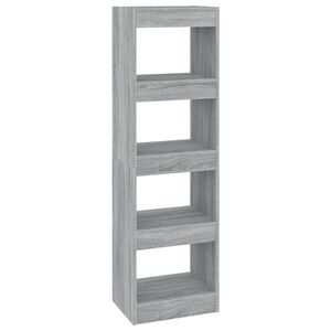 vidaXL bogreol/rumdeler 40x30x135 cm gr&aring; sonoma-eg