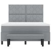 vidaXL Box spring seng med madras Lysegr&aring; 160 x 200 cm Stof