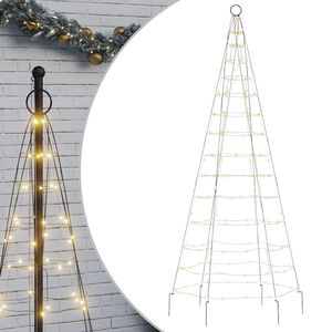 vidaXL LED-juletr&aelig; 200 LED'er 180 cm varmt hvidt lys