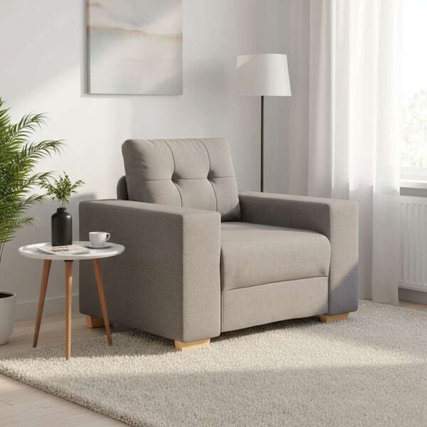 vidaXL l&aelig;nestol 100x78x80 cm stof gr&aring;brun