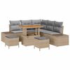 vidaXL Havesofa S&aelig;t 8 stk. Beige Poly rattan