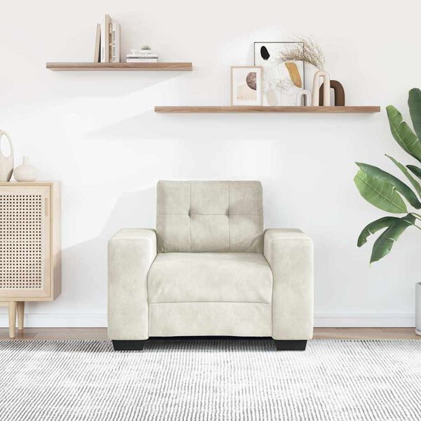 vidaXL sofastol 100x78x80 cm fl&oslash;jl cremefarvet