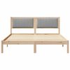 vidaXL Sengestel med Polstret Hovedgavl Lysegr&aring; 150 x 200 cm
