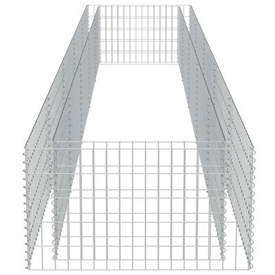 vidaXL gabion-højbed 450x90x50 cm galvaniseret stål