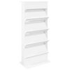 vidaXL Magasin Rack Hvid 70 x 41 x 156 cm Konstrueret tr&aelig;
