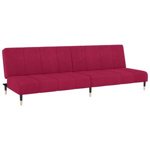 vidaXL 2-personers sovesofa fl&oslash;jl vinr&oslash;d